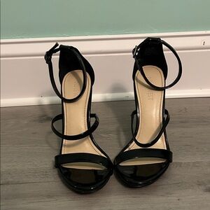 Nine West Black Strappy Heels